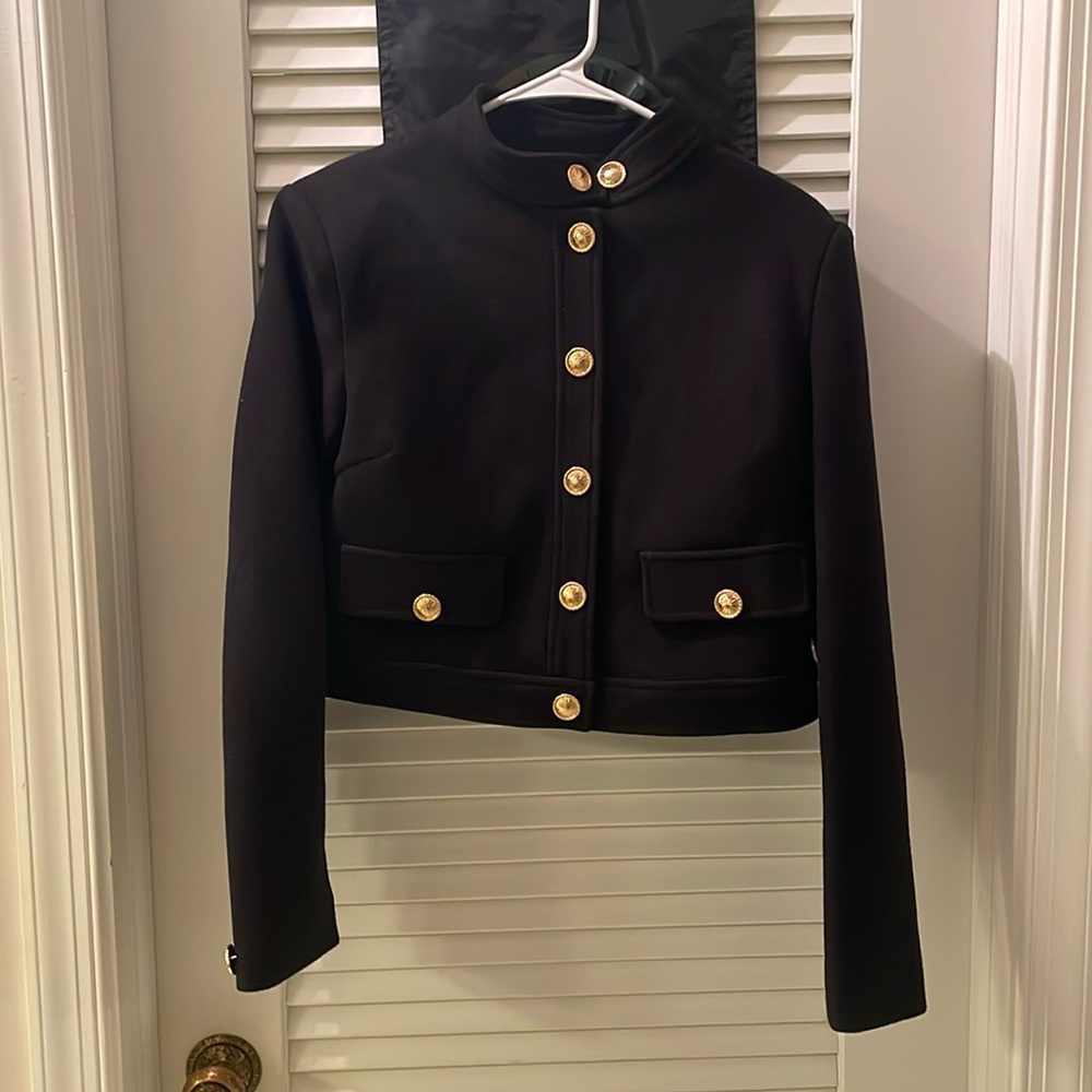 NWT Commense Black Jacket with Gold Buttons
